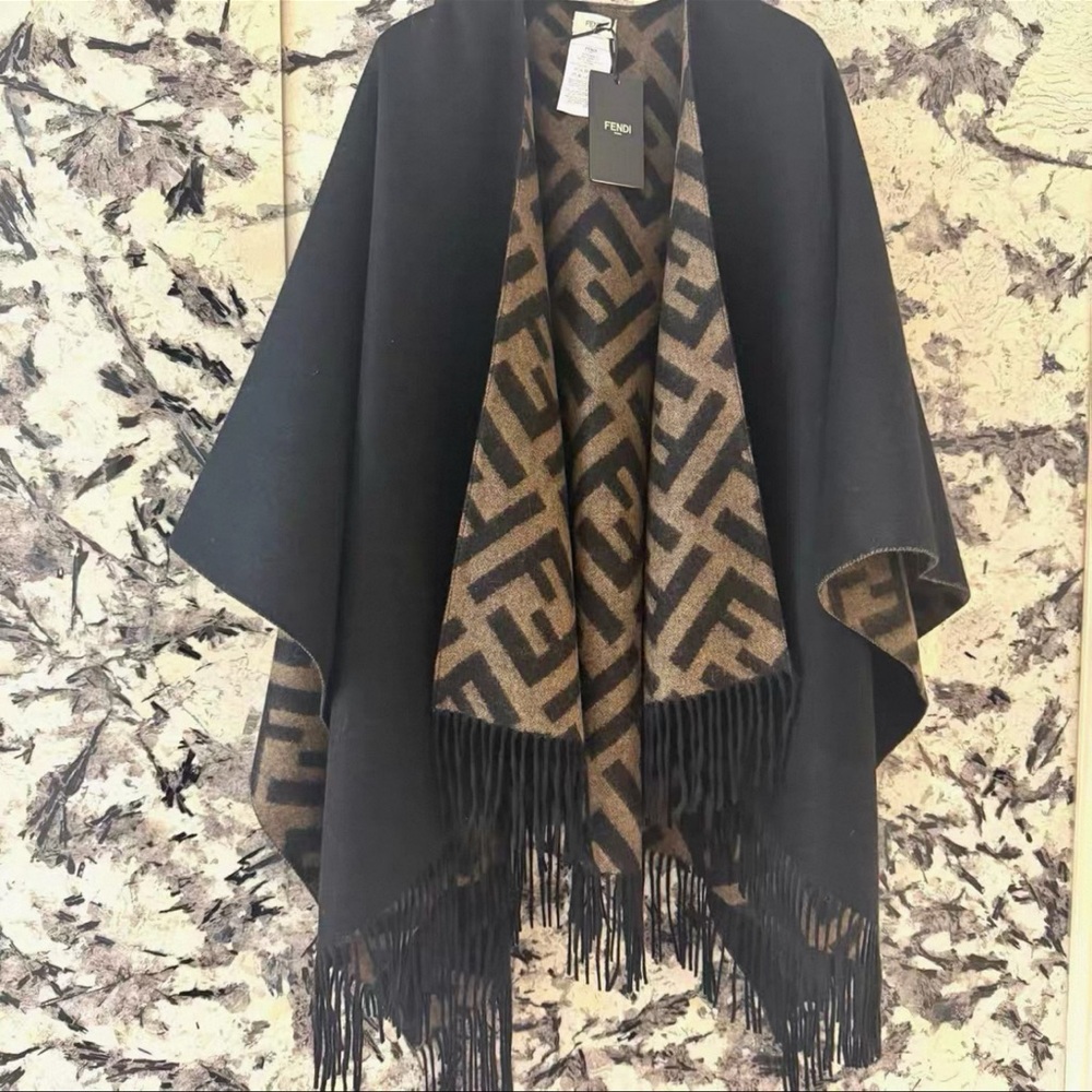 Fringe Reversible Poncho